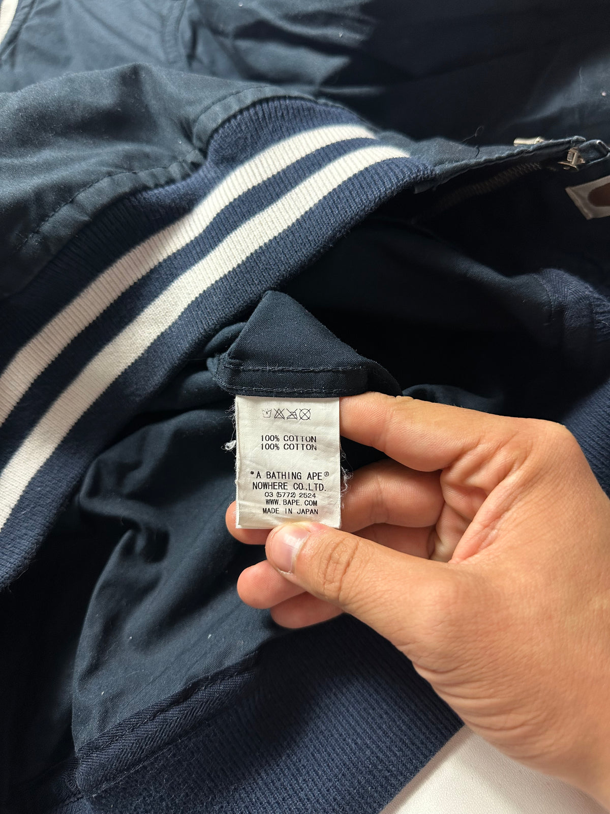 BAPE Ape Shall Never Kill Ape Busy Works Zip Jacket Navy