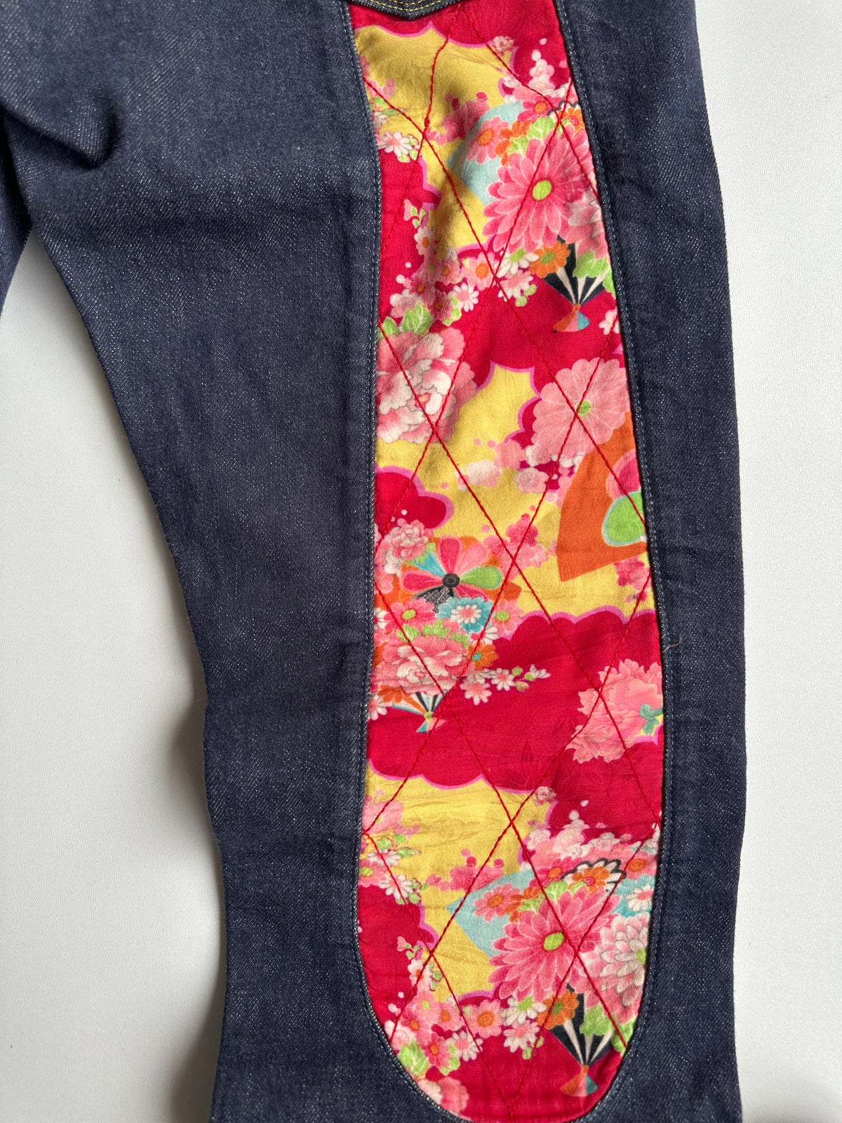 Vintage EVISU No.2 Lot 2006 Floral Daicock Selvedge Jeans Indigo – W32 L34