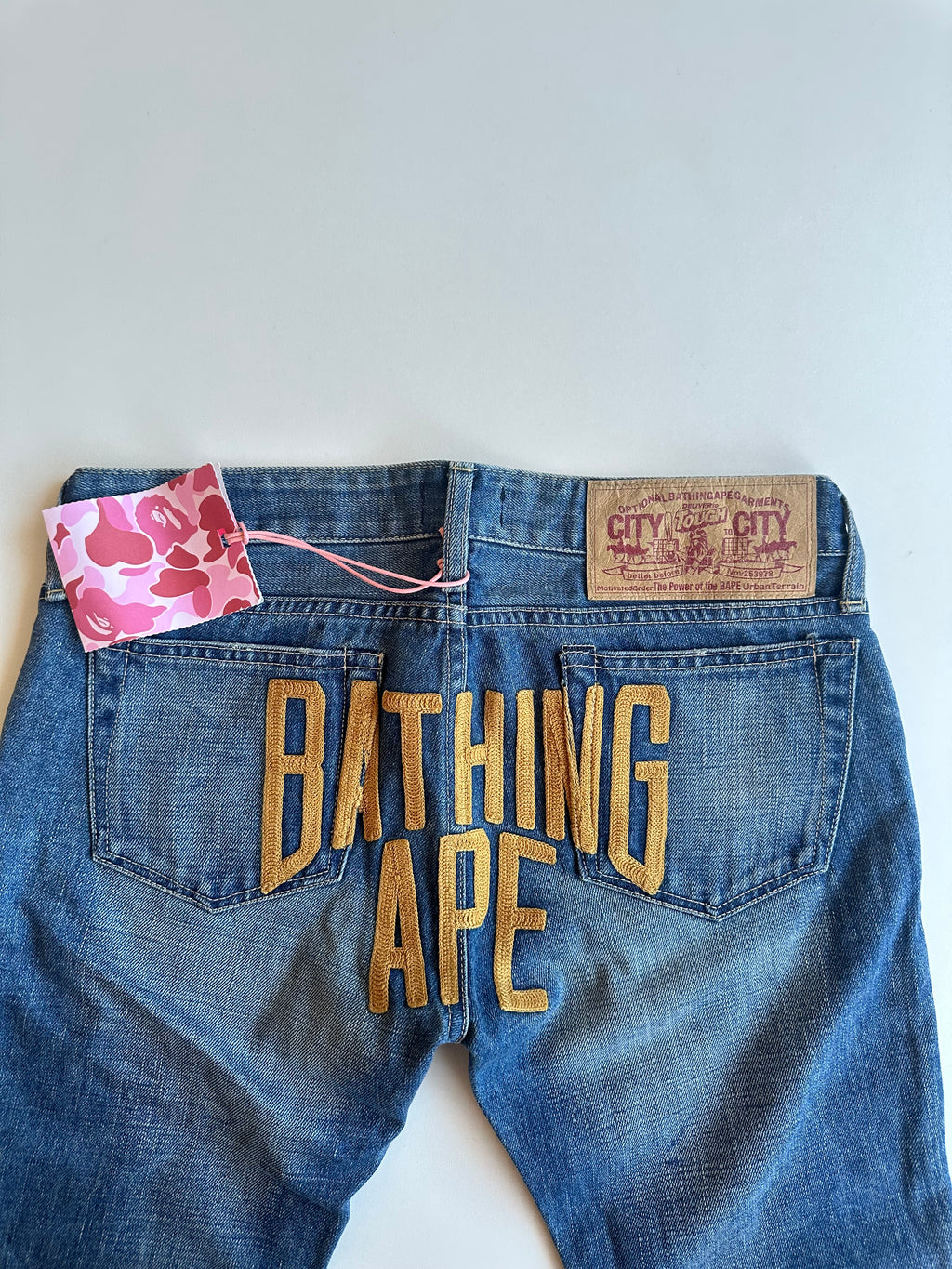 Vintage Bape Embroidered Jeans