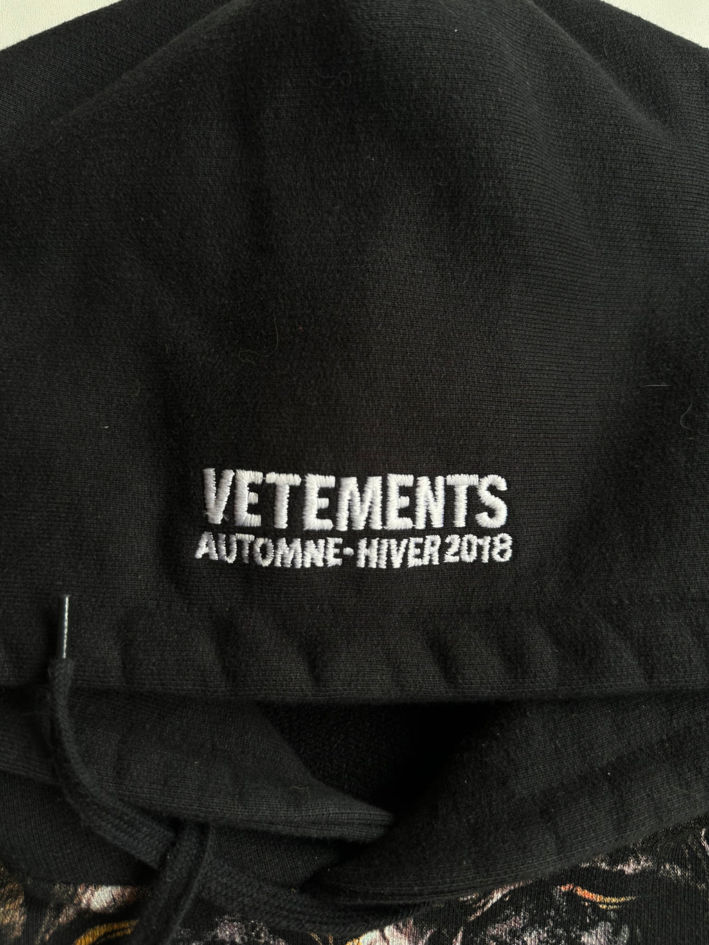 AW18 Vetements Misplaced Skull Hoodie