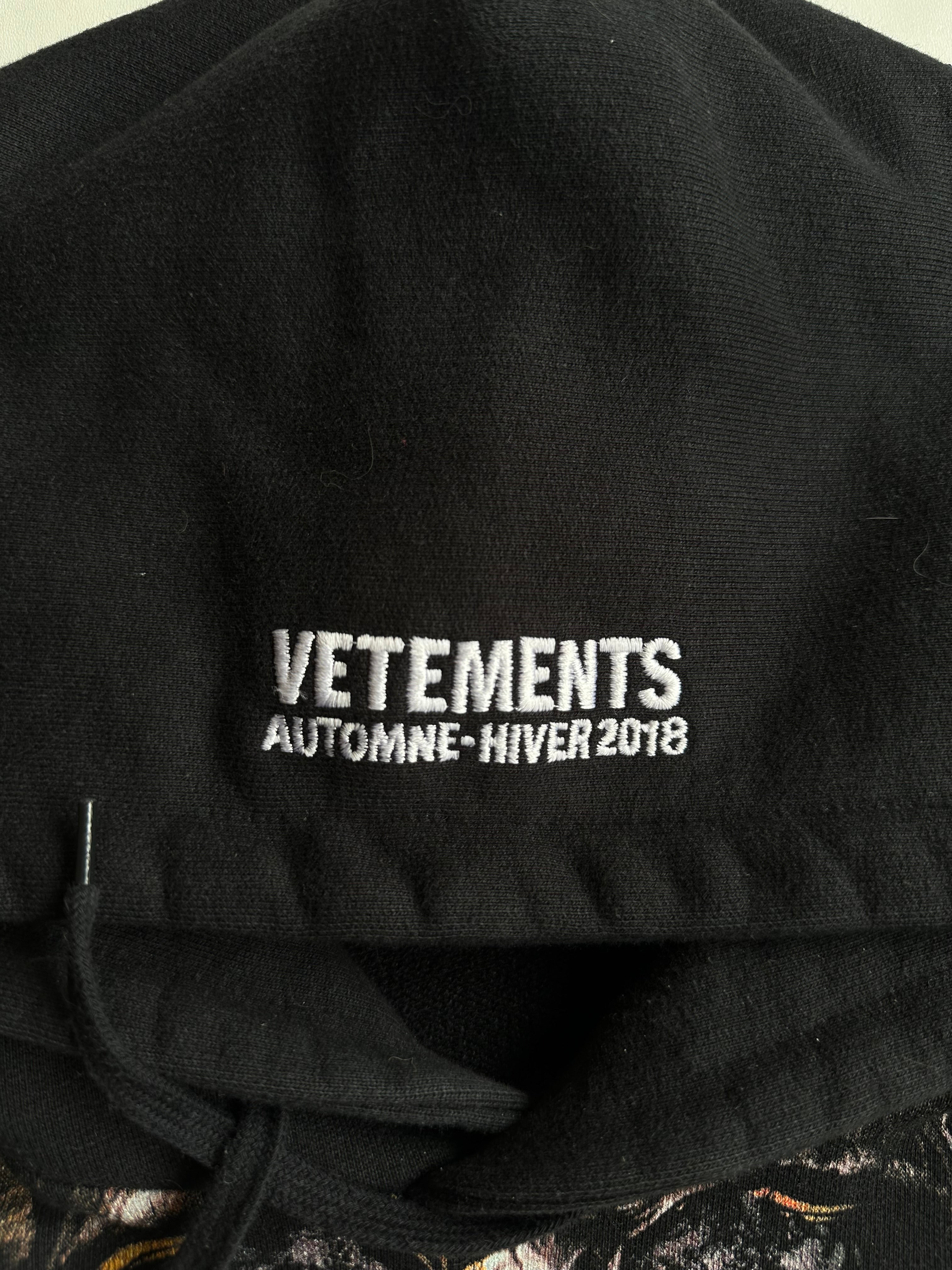 AW18 Vetements Misplaced Skull Hoodie