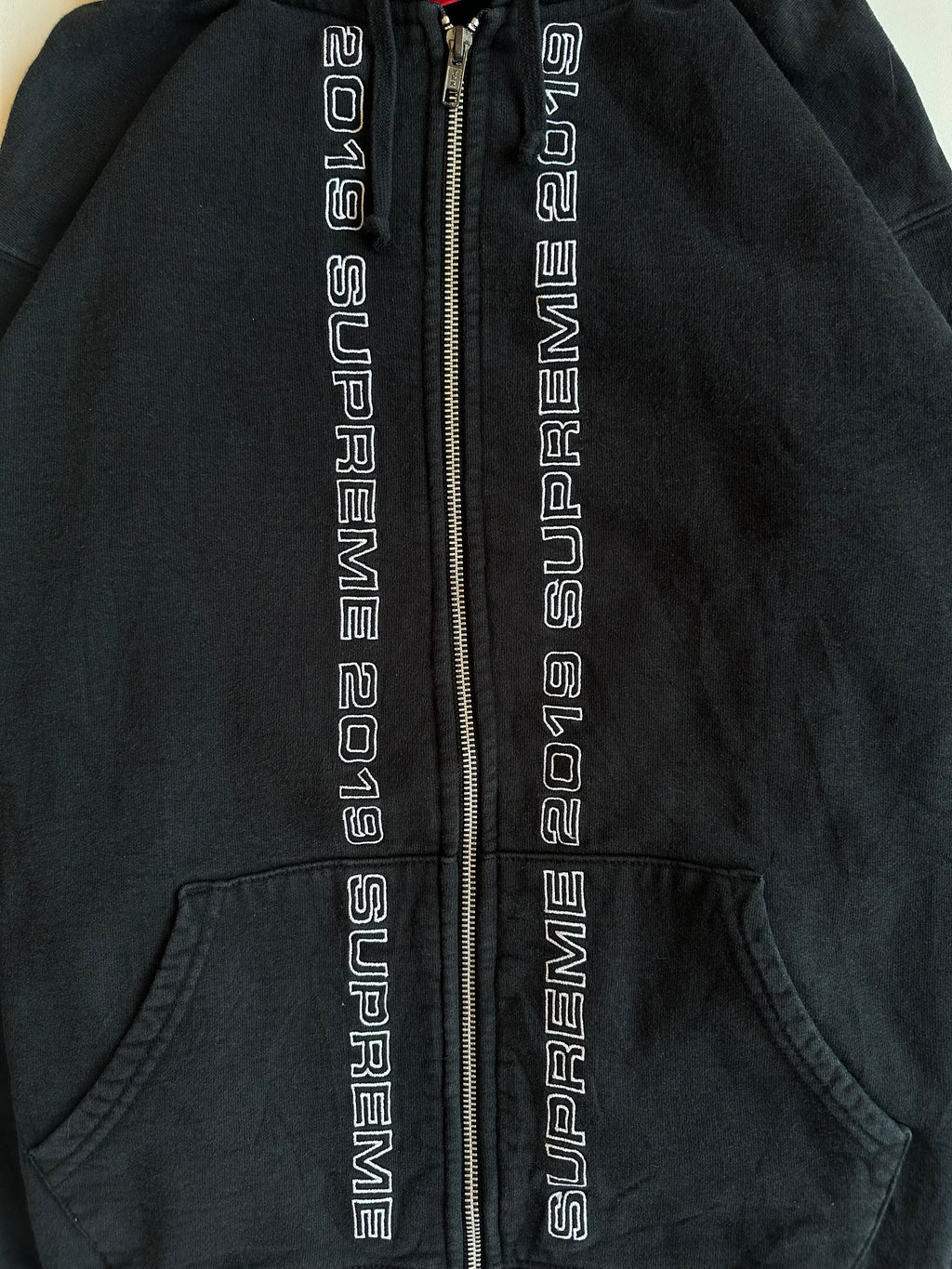 Supreme Topline Zip Up Sweatshirt Black – SS19