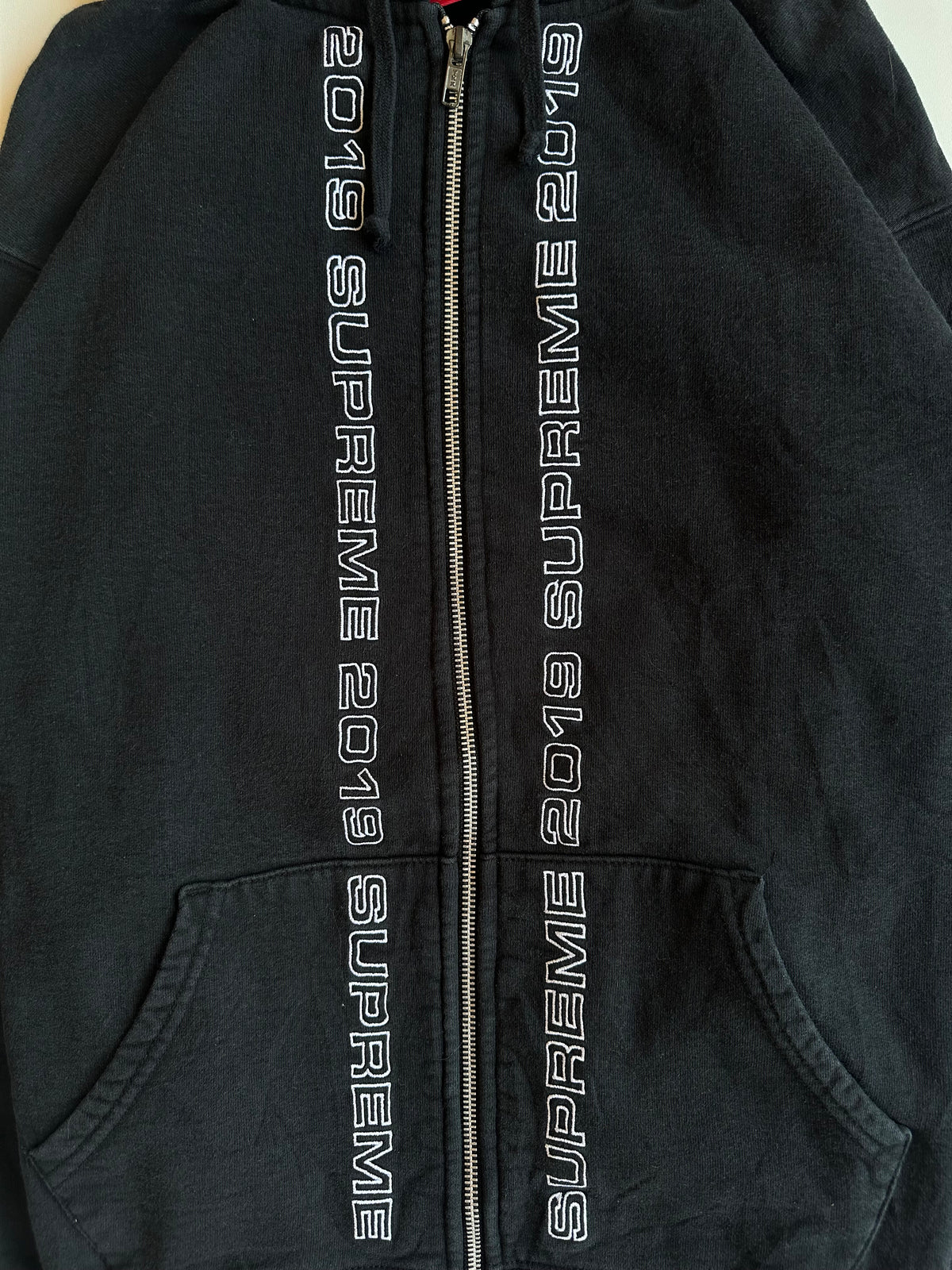 Supreme Topline Zip Up Sweatshirt Black – SS19