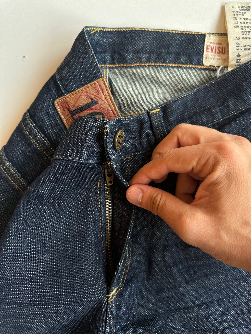 Vintage EVISU 10oz Purple Daicock Jeans Indigo