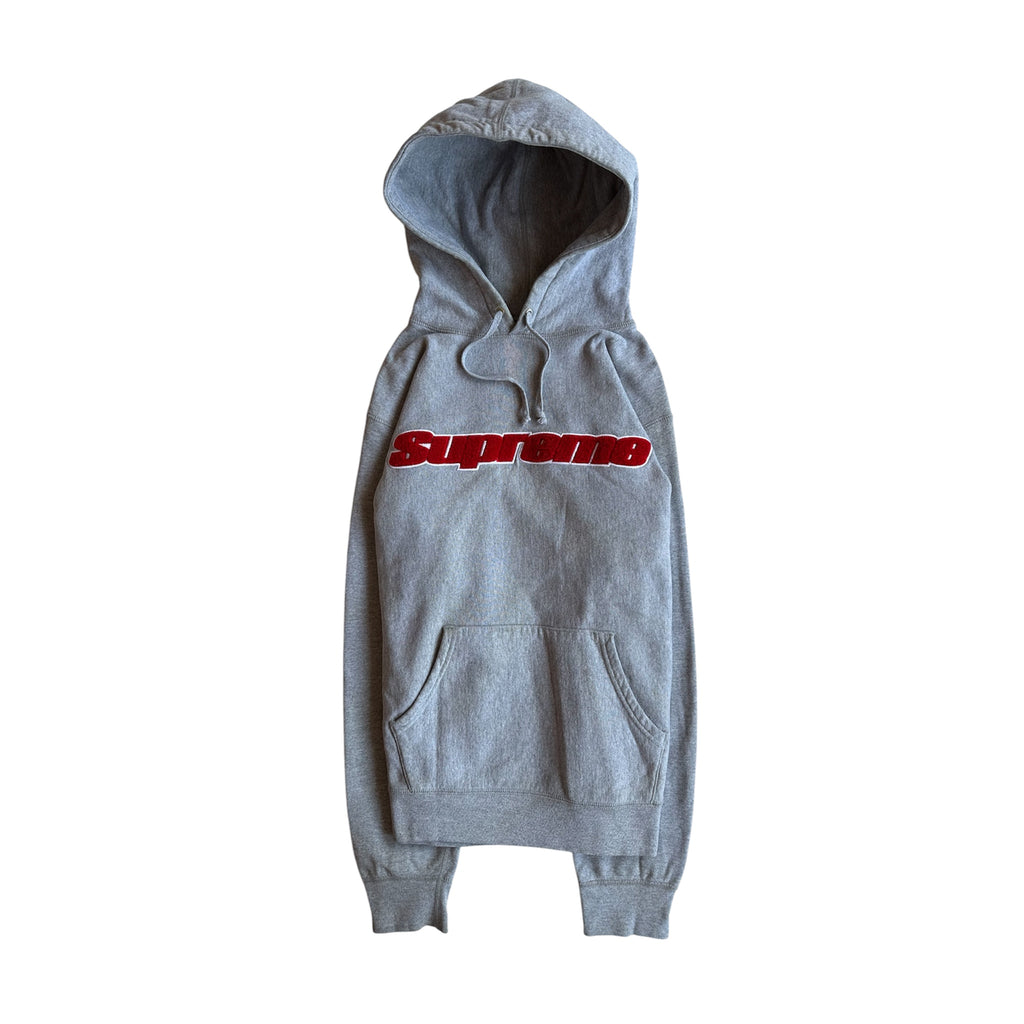 Supreme Chenille Hooded Sweatshirt Heather Grey – SS19