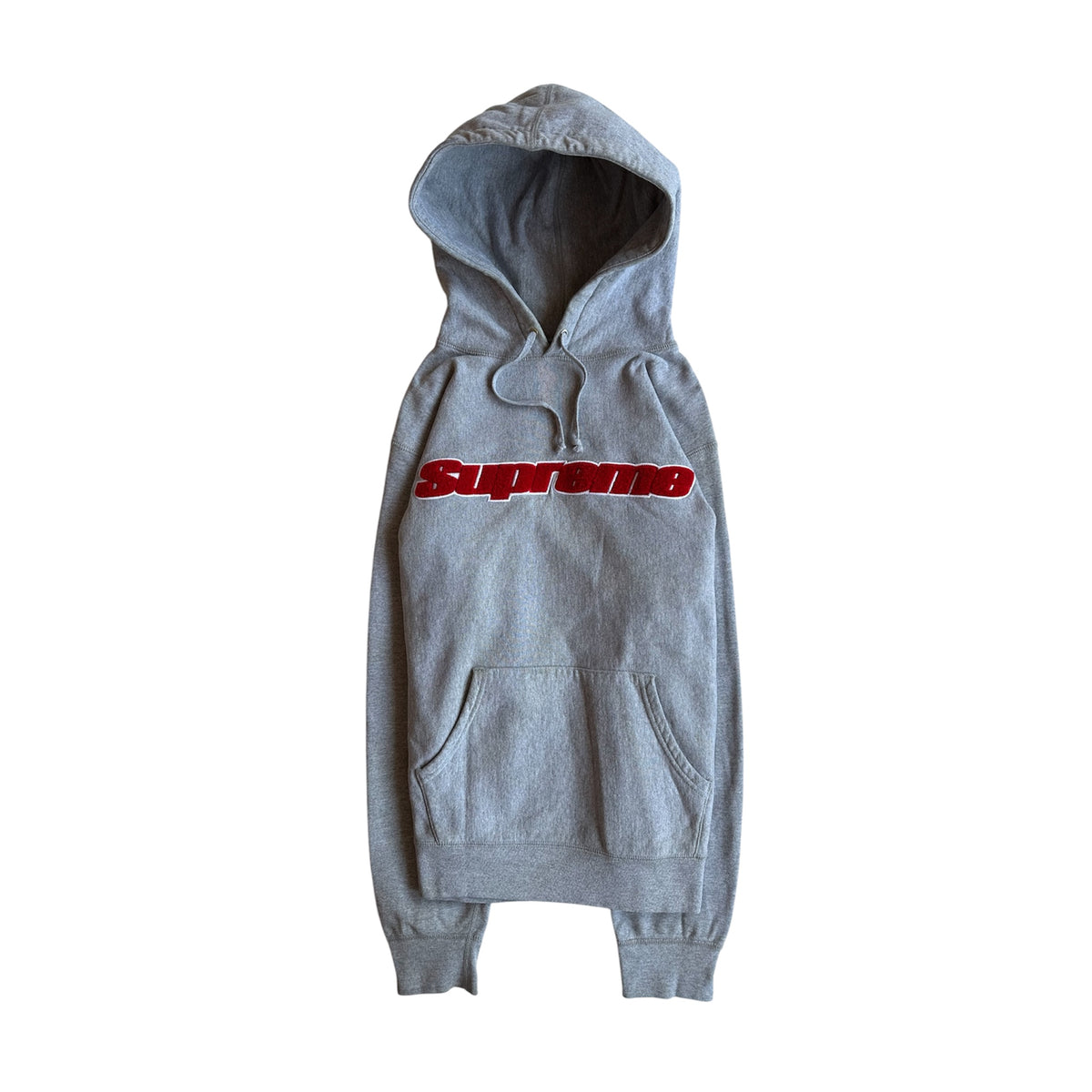 Supreme Chenille Hooded Sweatshirt Heather Grey – SS19