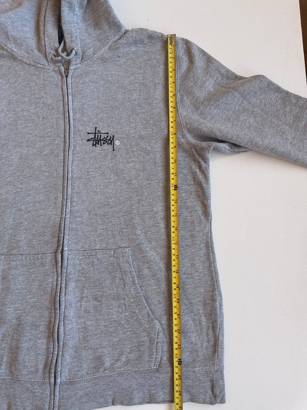 Stussy Basic Logo Zip Hoodie Ash Heather
