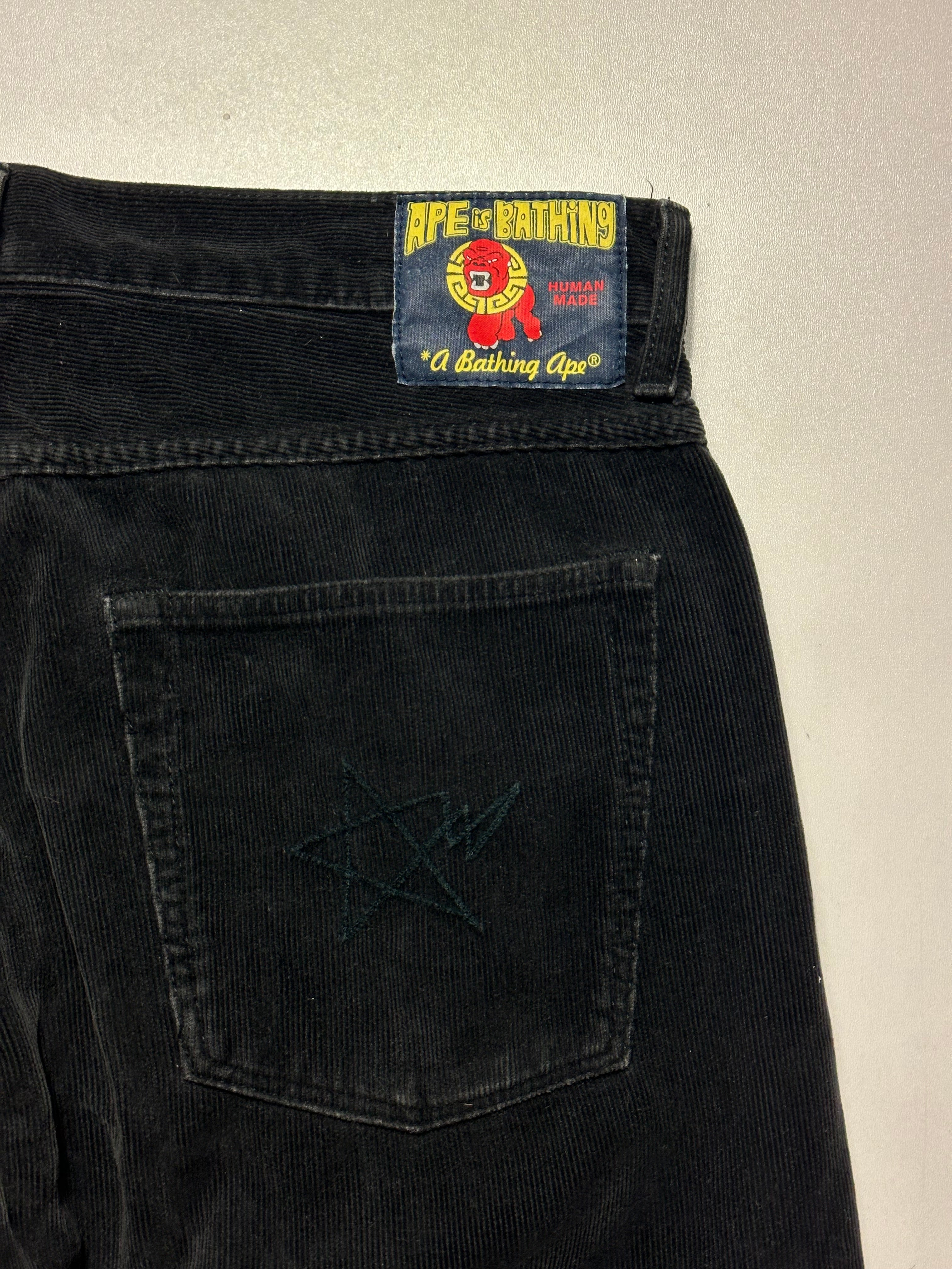 Pantaloni Bape din catifea reiată