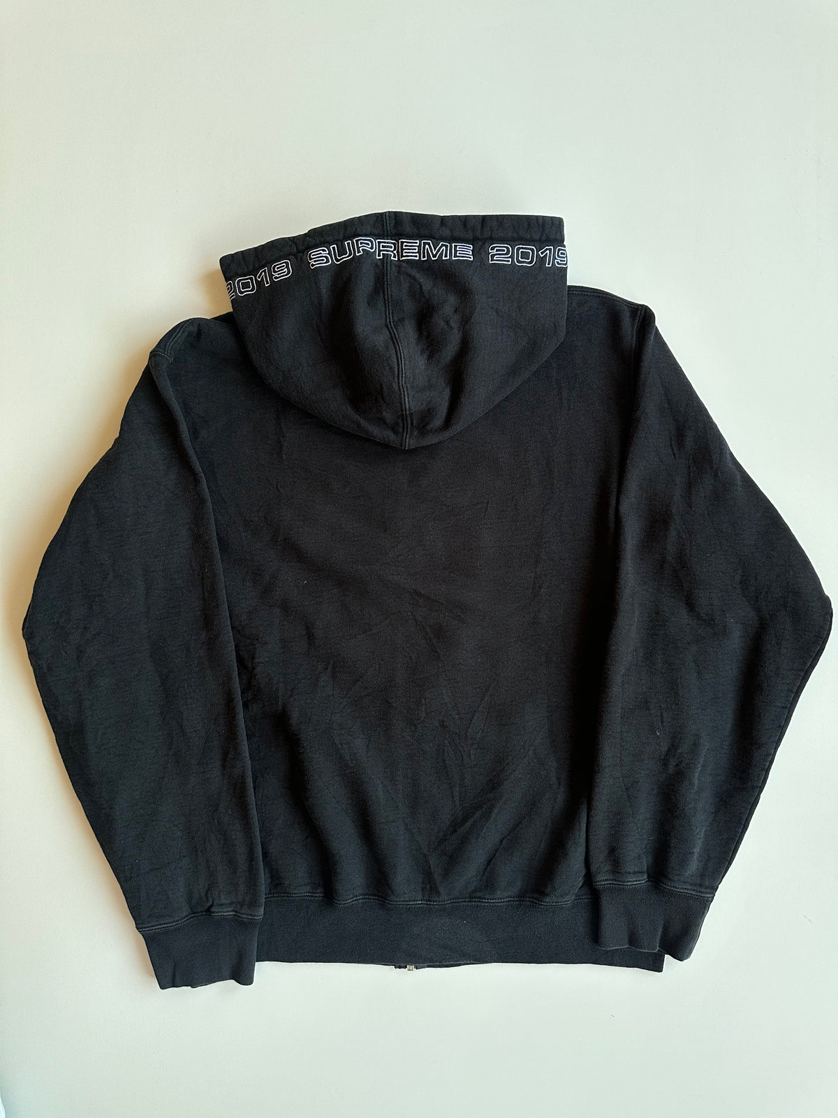 Supreme Topline Zip Up Sweatshirt Black – SS19