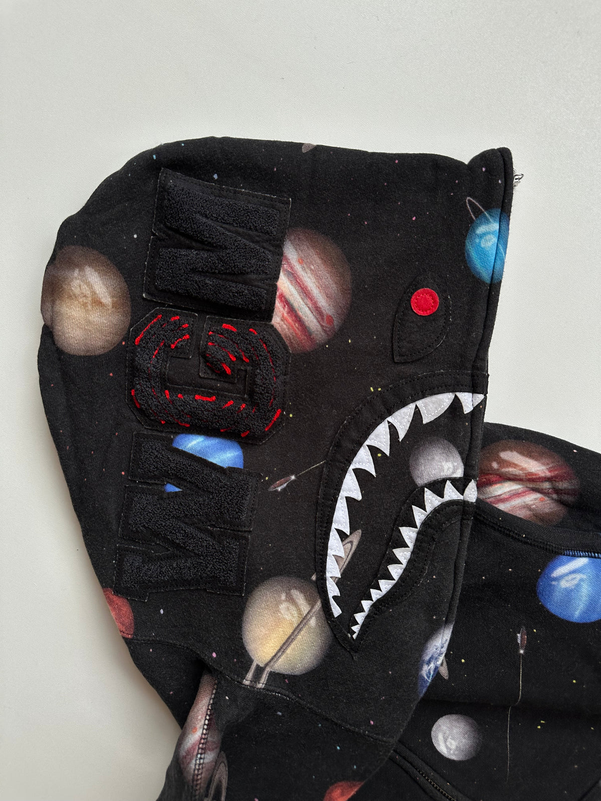 Bape Galaxy Shark Full Zip Hoodie - Size M