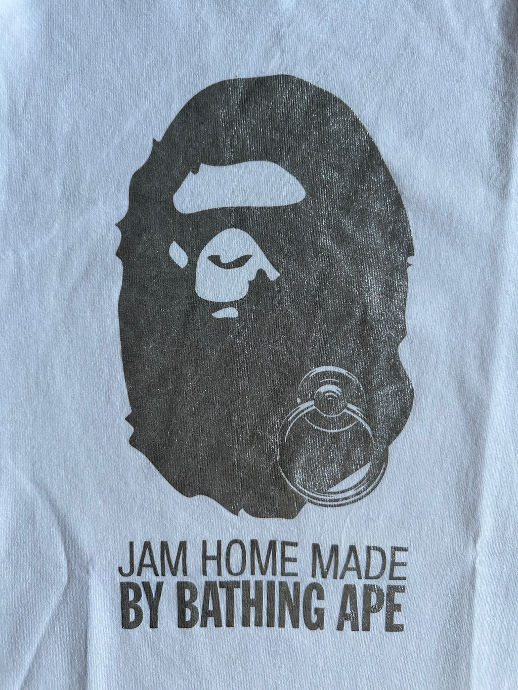 BAPE x JAM HOME MADE Ape Head T-Shirt White / Silver