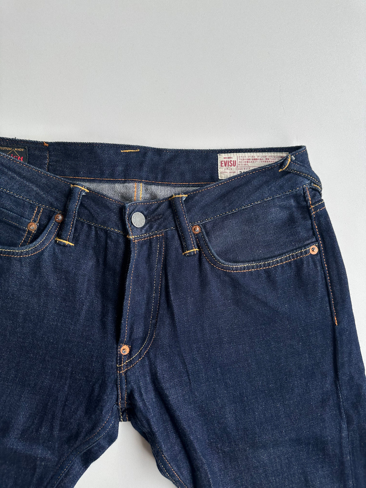 EVISU Graffiti Daruma Daicock Slim Fit Jeans #2010 Indigo – SS23 – W30 L34