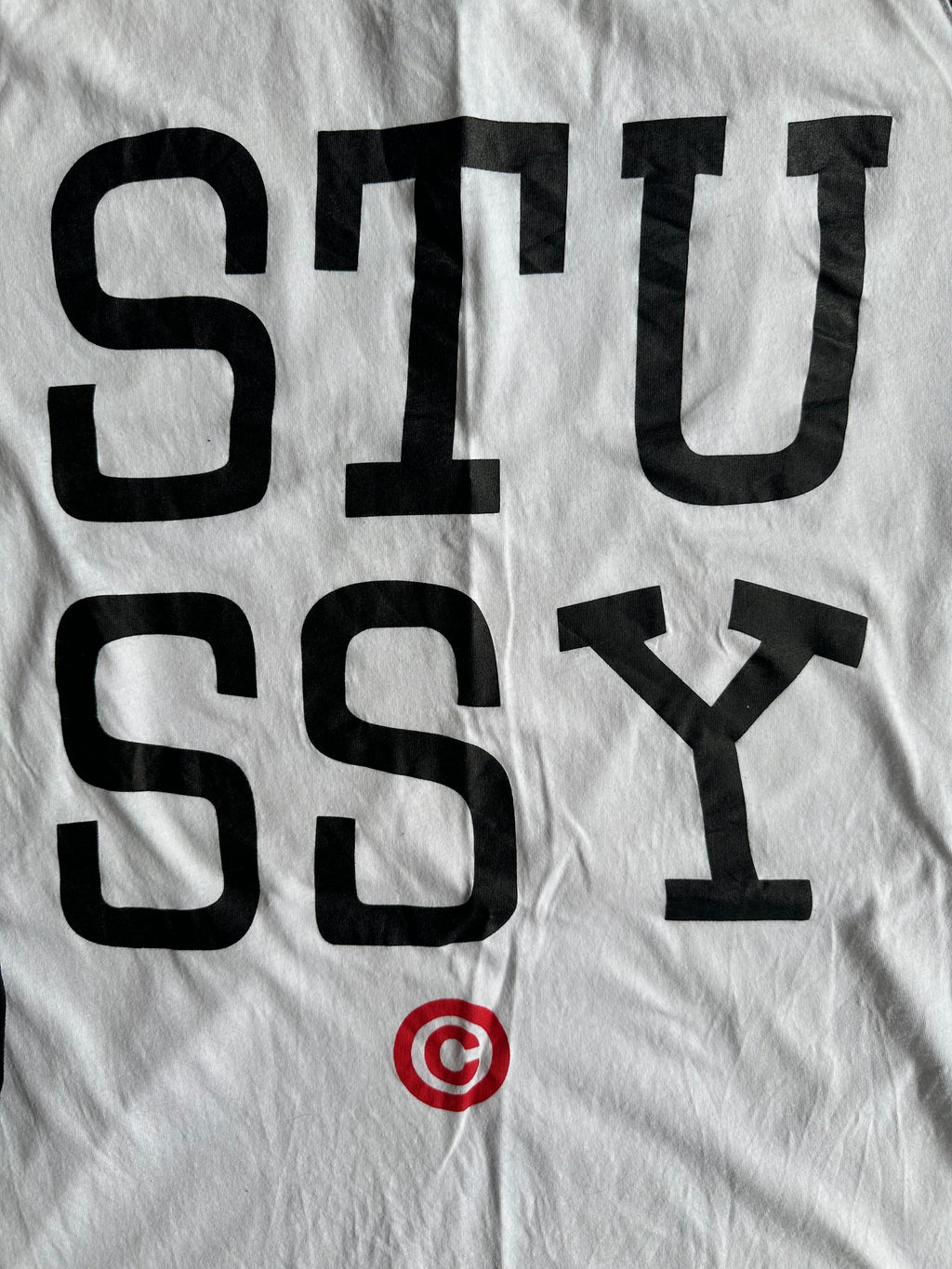 Stüssy STU SSY 3/4 Sleeve Raglan Tee White / Black – Size L