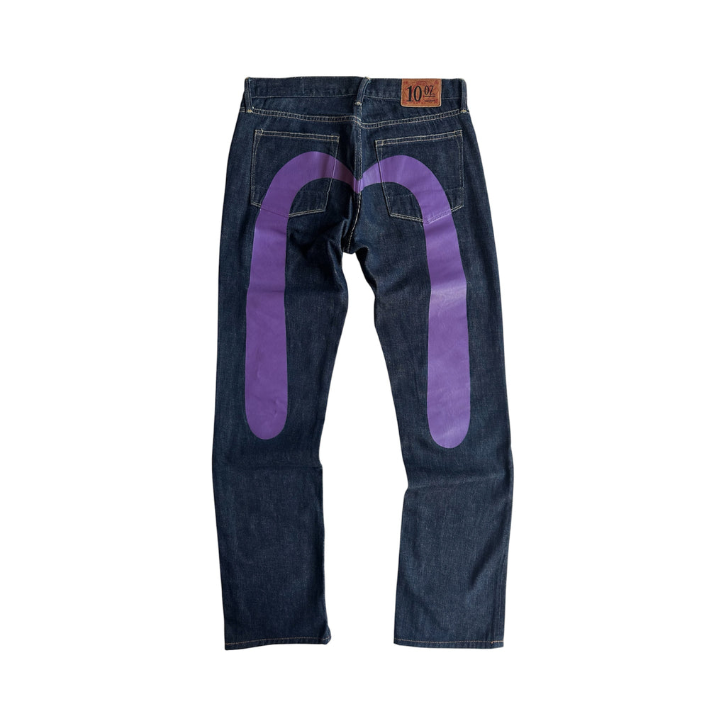 Vintage EVISU 10oz Purple Daicock Jeans Indigo