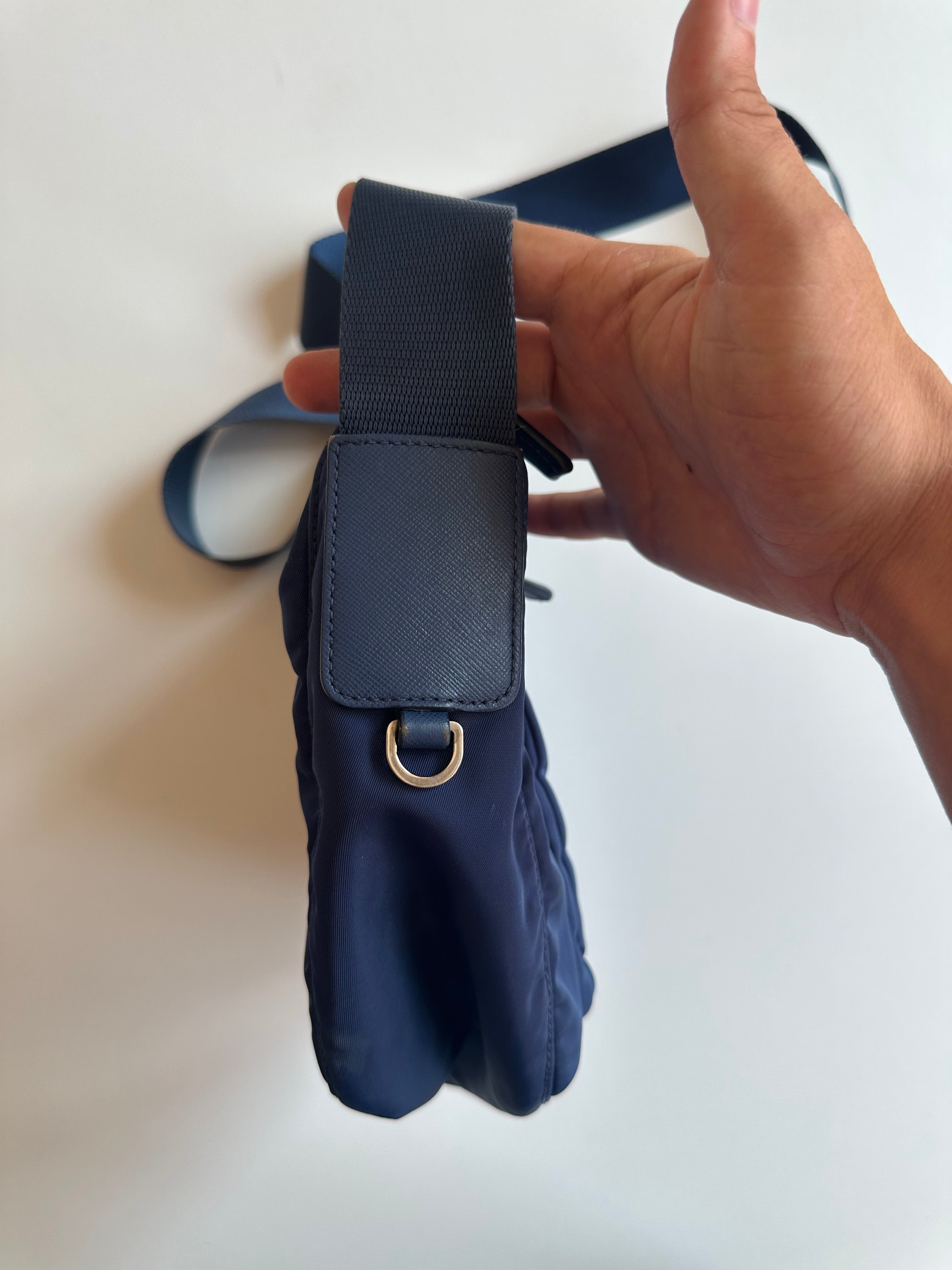 Vintage Prada Re-Nylon Classic Crossbody Royal Blue Bag