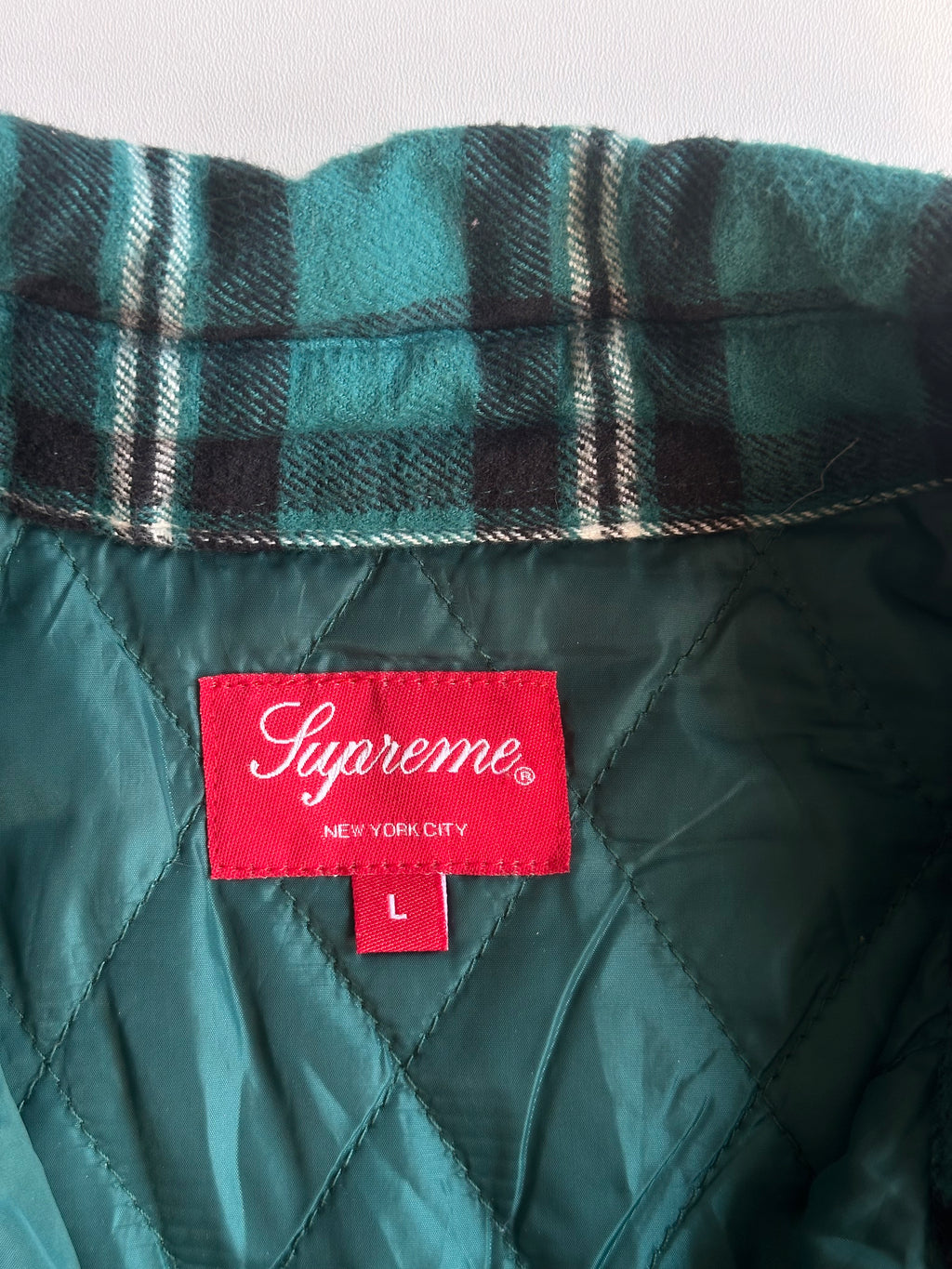 Supreme Arc Logo Quilted Flannel