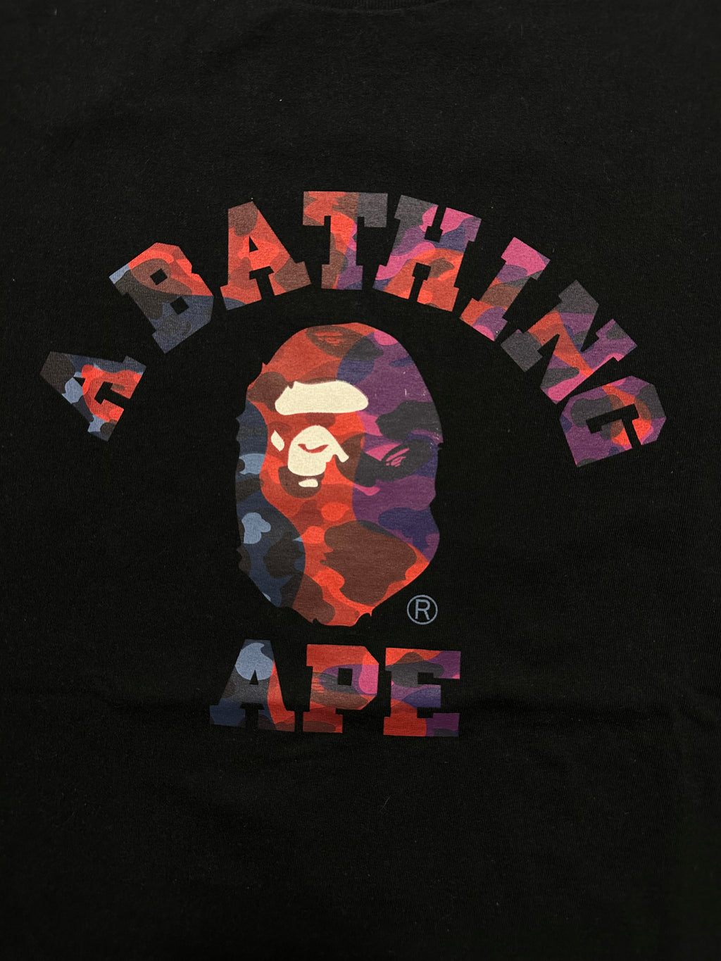 BAPE Color Camo Crazy College Tee Black – SS23 – Size XL