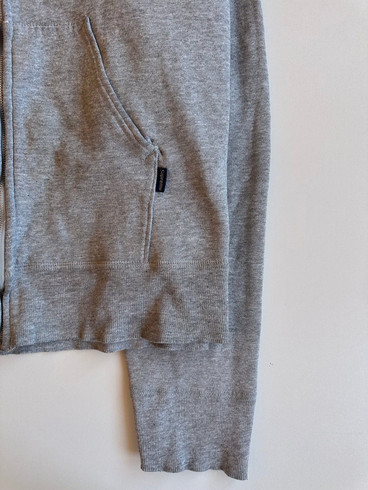 Supreme Arc Logo Zip Up Hoodie Heather Grey – 2001
