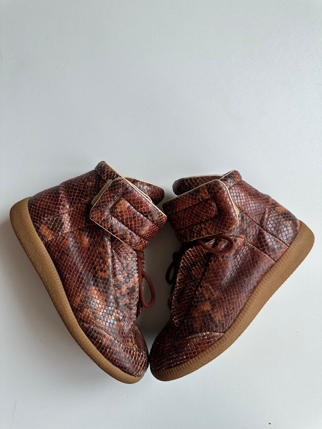 Vintage Maison Margiela Future High Snakeskin Sneakers