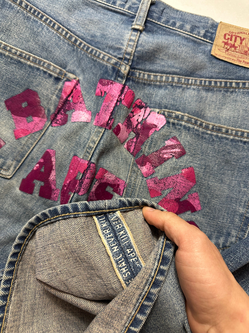 Vintage Bape Pink Camo Selvedge Jorts