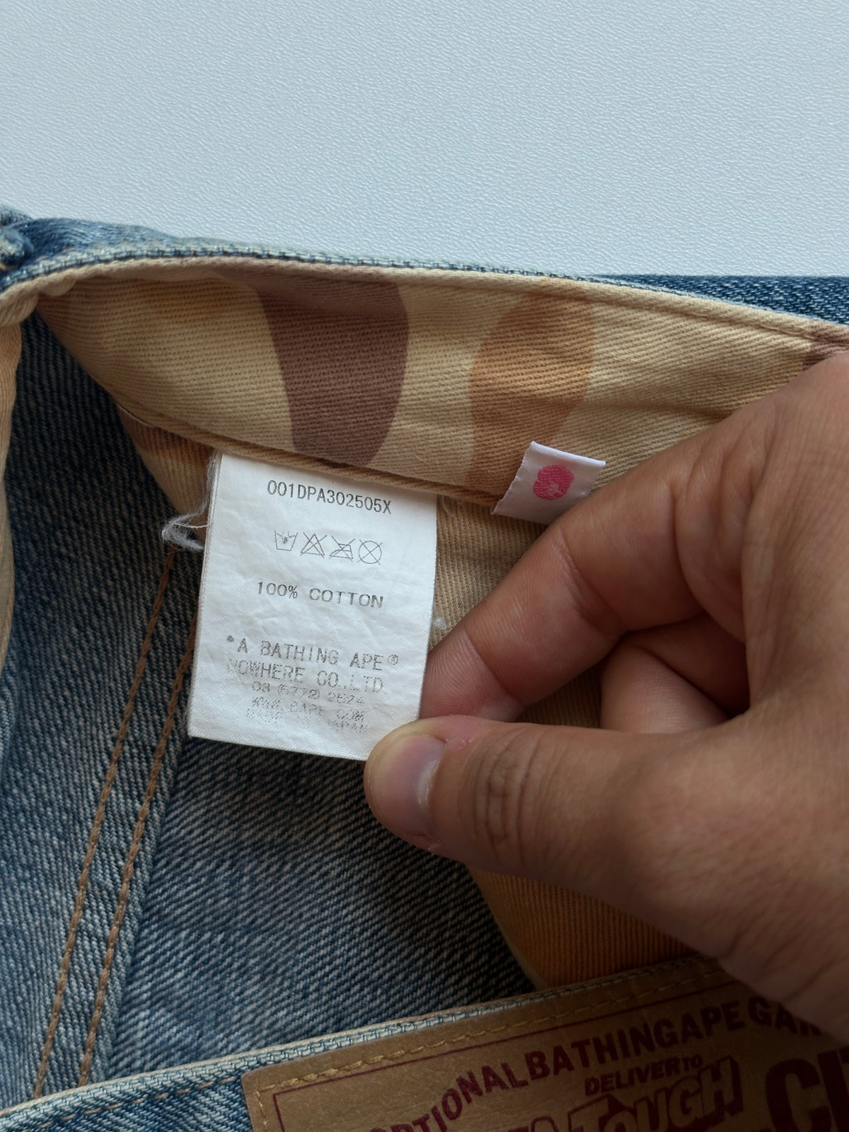 BAPE Studded Ape Head Denim Jeans Washed Blue