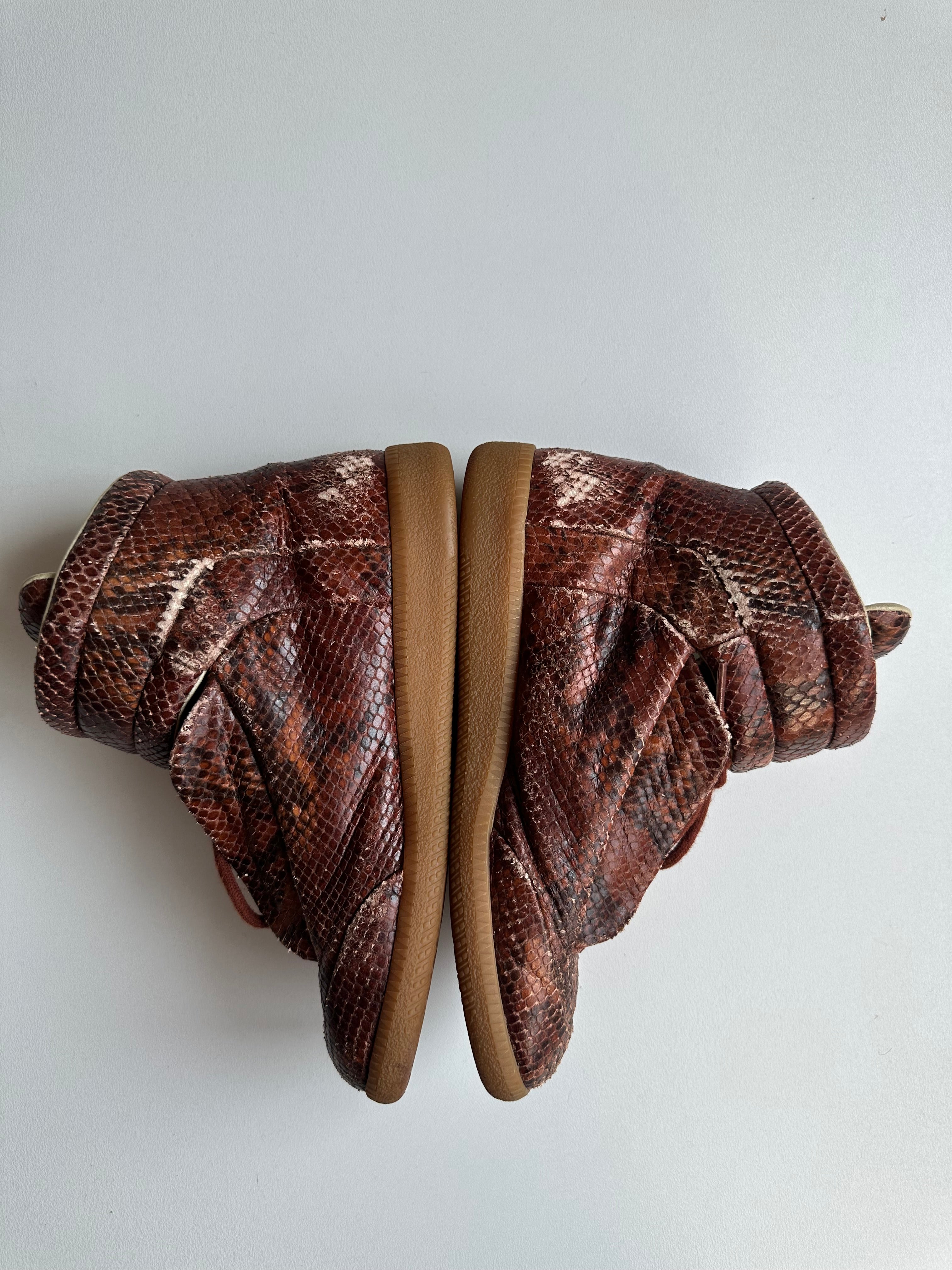 Vintage Maison Margiela Future High Snakeskin Sneakers