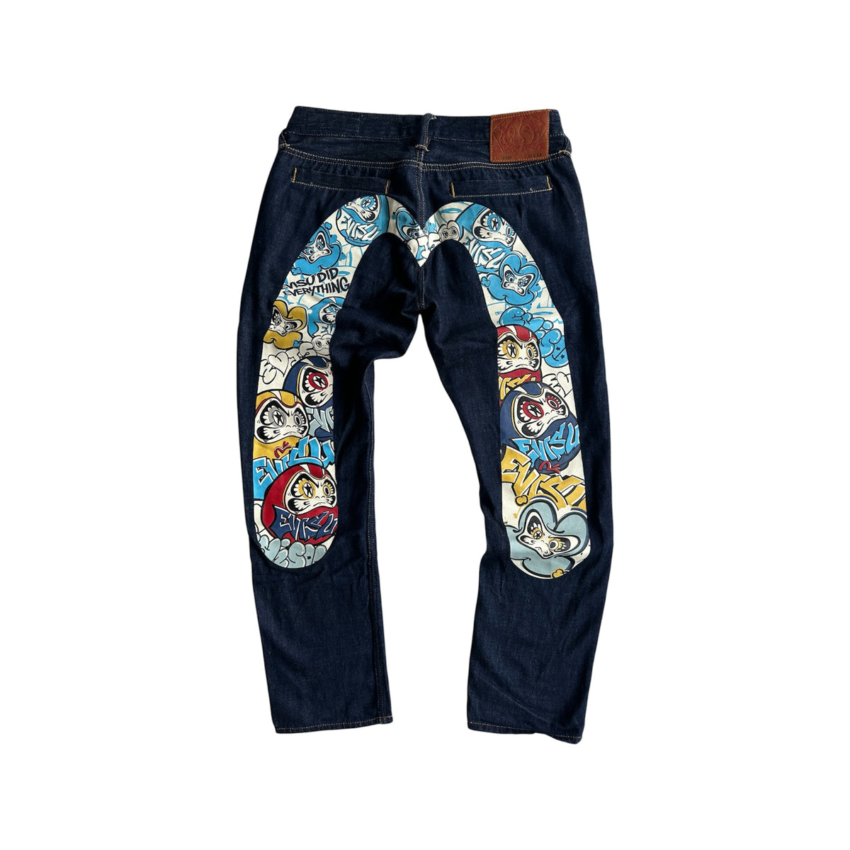 EVISU Graffiti Daruma Daicock Slim Fit Jeans #2010 Indigo – SS23 – W30 L34