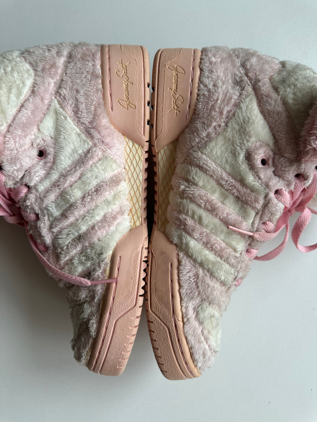Vintage Adidas x Jeremy Scott Pink Fur Panda
