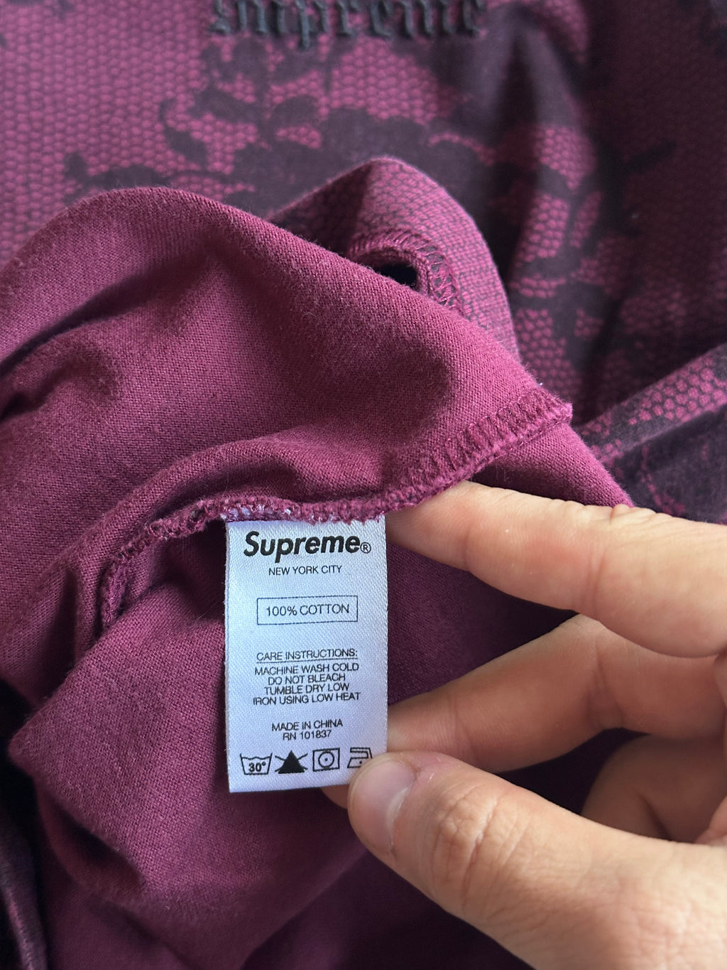 Supreme Lace L/S Top Burgundy / Black – SS17