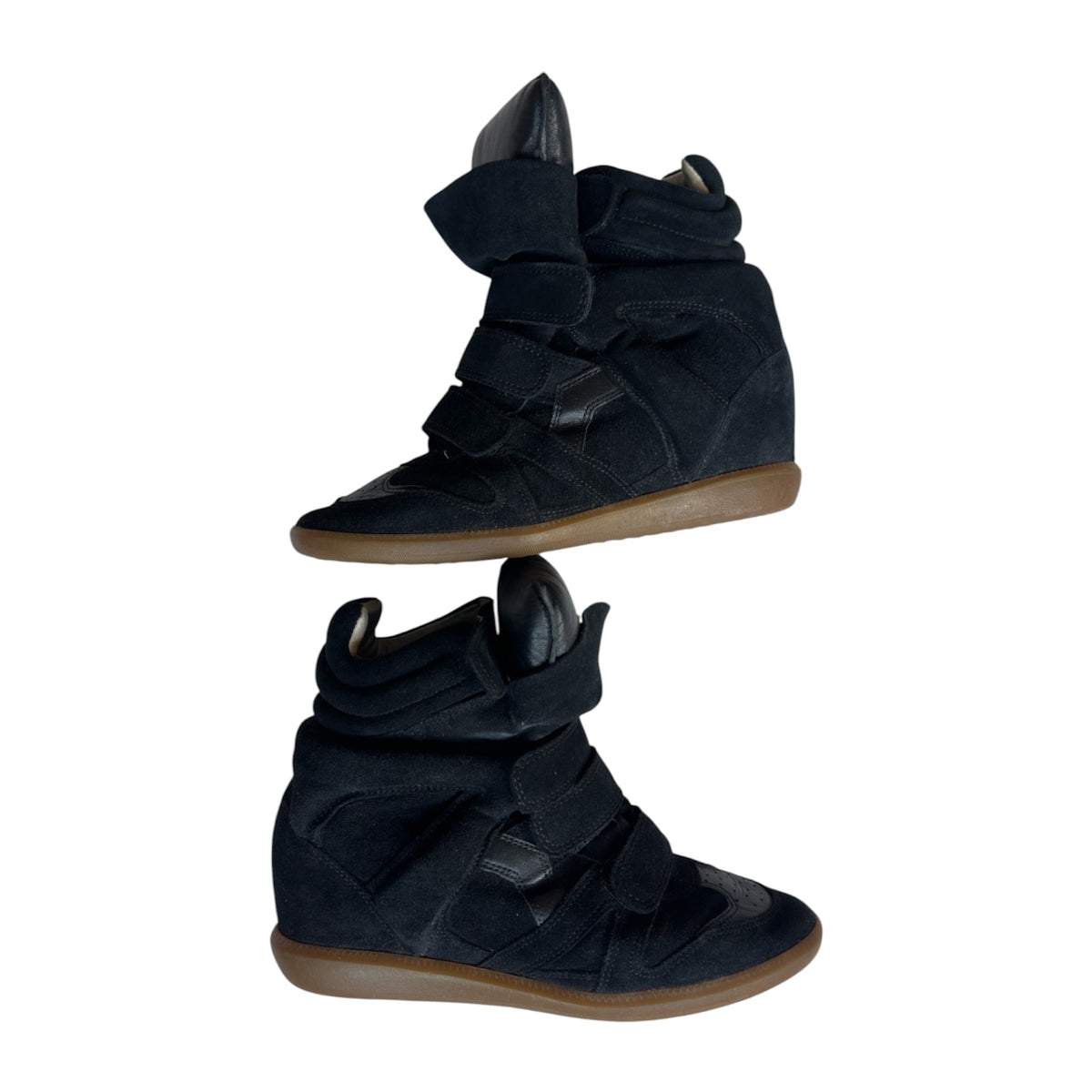 Isabel Marant Bekett Black Suede Wedge Sneakers – Size 39