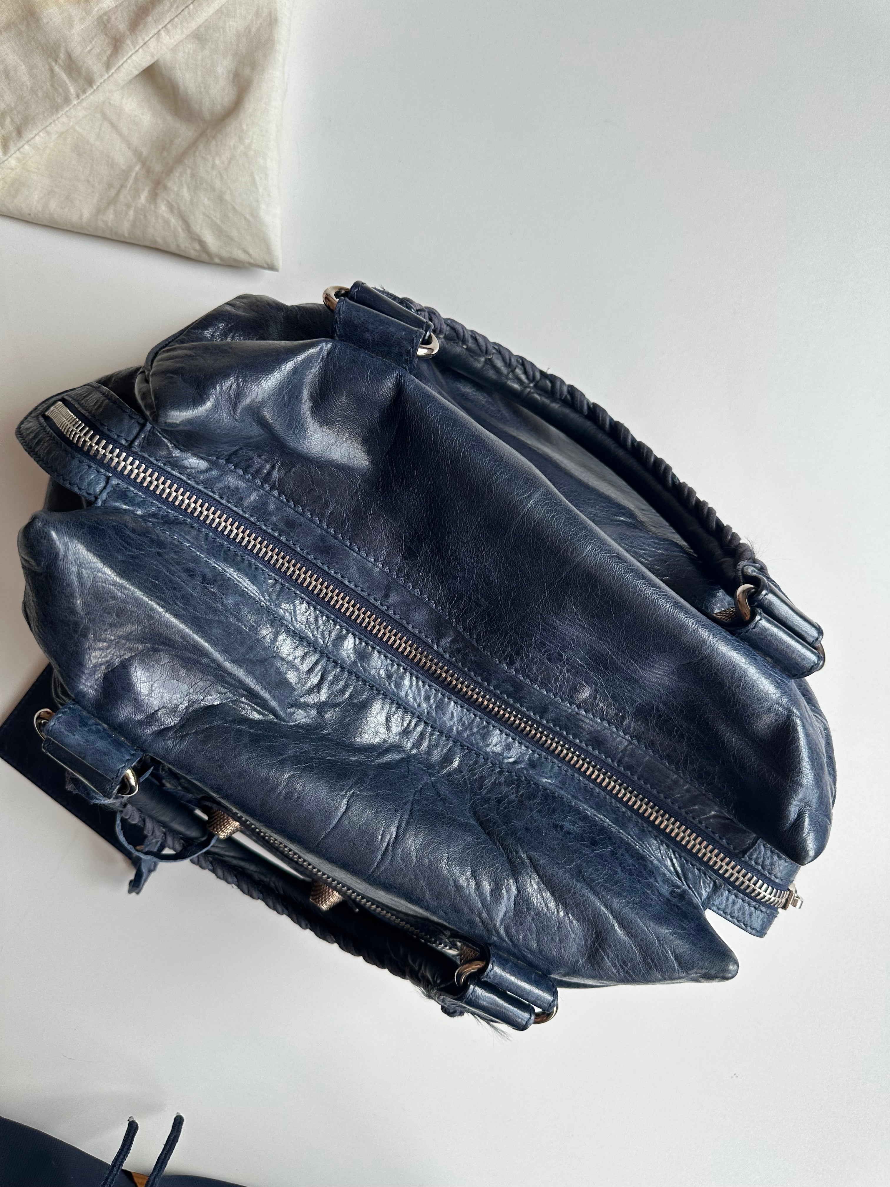 Vintage Balenciaga Midday Giant Bleu Mineral City Bag